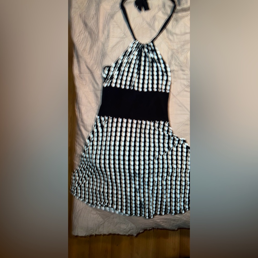 Black and white halter dress…picture does not do it justice!